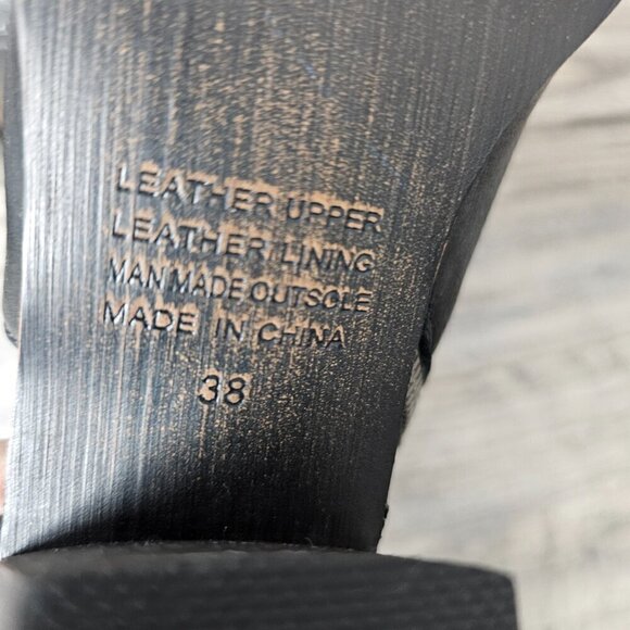 Silent D Bichon Anthropologie Bootie Leather Black Cutout Zip Ankle Boots - Picture 9 of 12